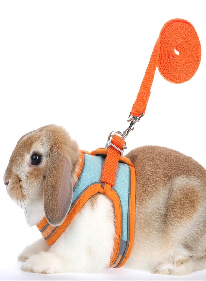 Zelphvt Bunny Harness and Leash Set Double Buckle with Reflective Strips, Adjustable Rabbit Vest Soft Breathable Leash Vest with Safety Buckles Pets Stuff Rabbit Walks Accessories(S) - Image 1